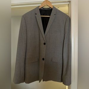 Mens H&M Skinny Fit Suit Jacket/Blazer Gray Size 46R